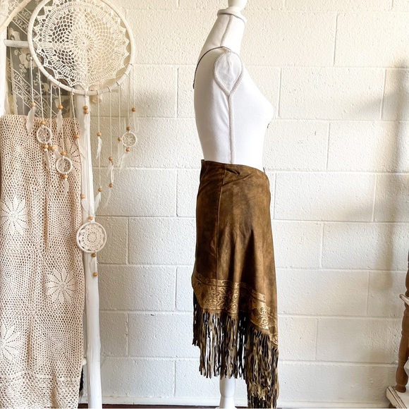 NWT Free People X Brenda Knight Riverbend Suede Skirt - Picture 10 of 15